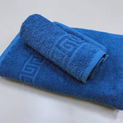 Махровое полотенце для ванной, синее